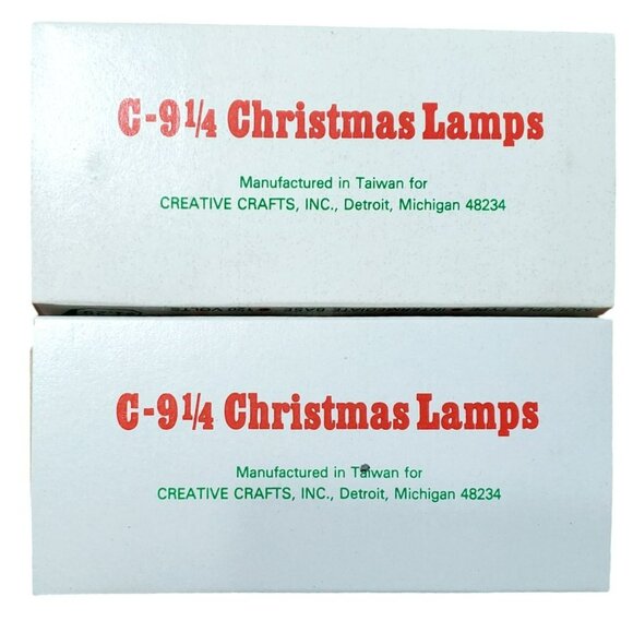 New C-9 1/4 Red Christmas Lamps 10 Replacement Light Bulbs Intermediate Base VTG - Picture 3 of 4